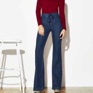 Reformation highwaisted bellbottom stretch jeans
